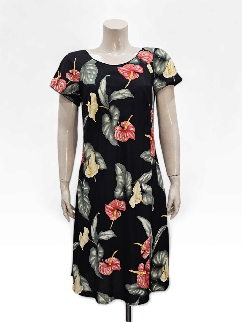 Vintage LIBERTY HOUSE Young Hawaii Floral Tropical Rayon Dress M